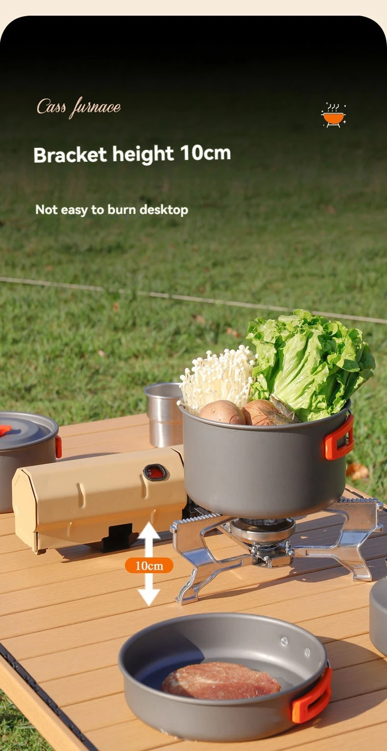 Camping Gas Stove 2670W Portable Folding Cassette Gas Burner Outdoor Picnic Travel Cooking Grill Cooker Heating System