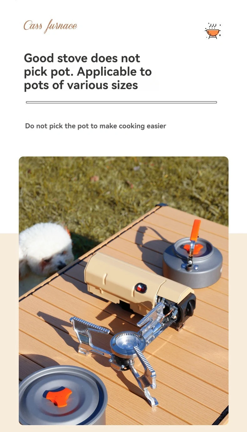 Camping Gas Stove 2670W Portable Folding Cassette Gas Burner Outdoor Picnic Travel Cooking Grill Cooker Heating System