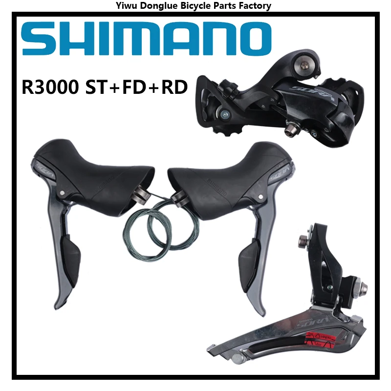 Shimano Sora R3000 2x9 Speed Groupset ROAD Bike Rear Derailleur SS/GS Shifter Front Derailleur Original Shimano Bike Parts