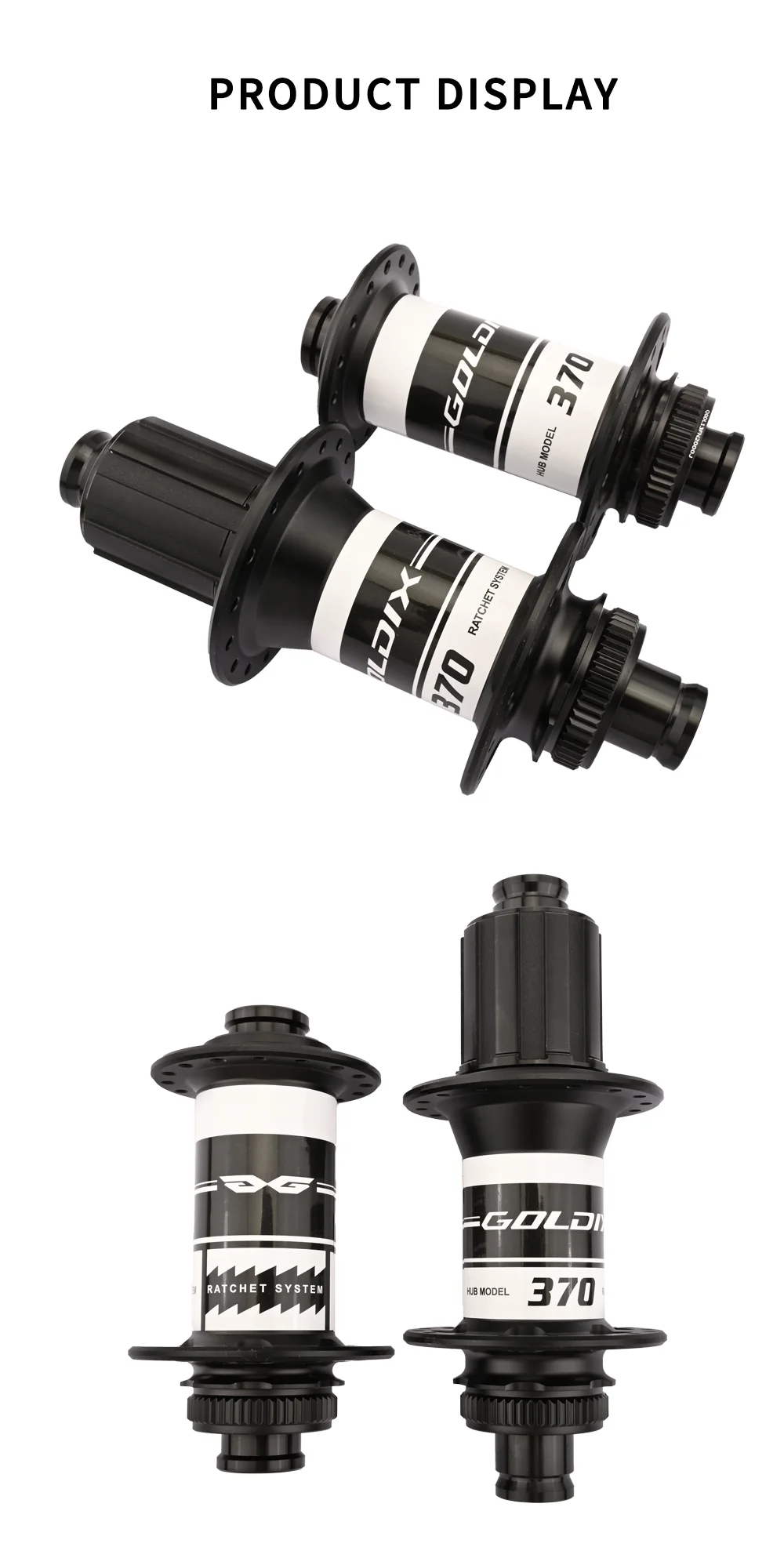 GOLDIX R370 ROAD Bicycle Hub Sealed Bearing Central Lock Disc Brake J-Bend 28/32 Holes Ratchet 36T for Shimano HG 11S SRAM XDR