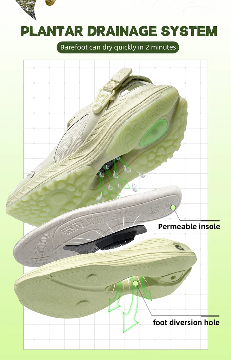 ONEMIX Unisex Summer Breathable Quick Dry Water Shoes Non Slip Outdoor River Trekking Lightweight Walking Sneakers