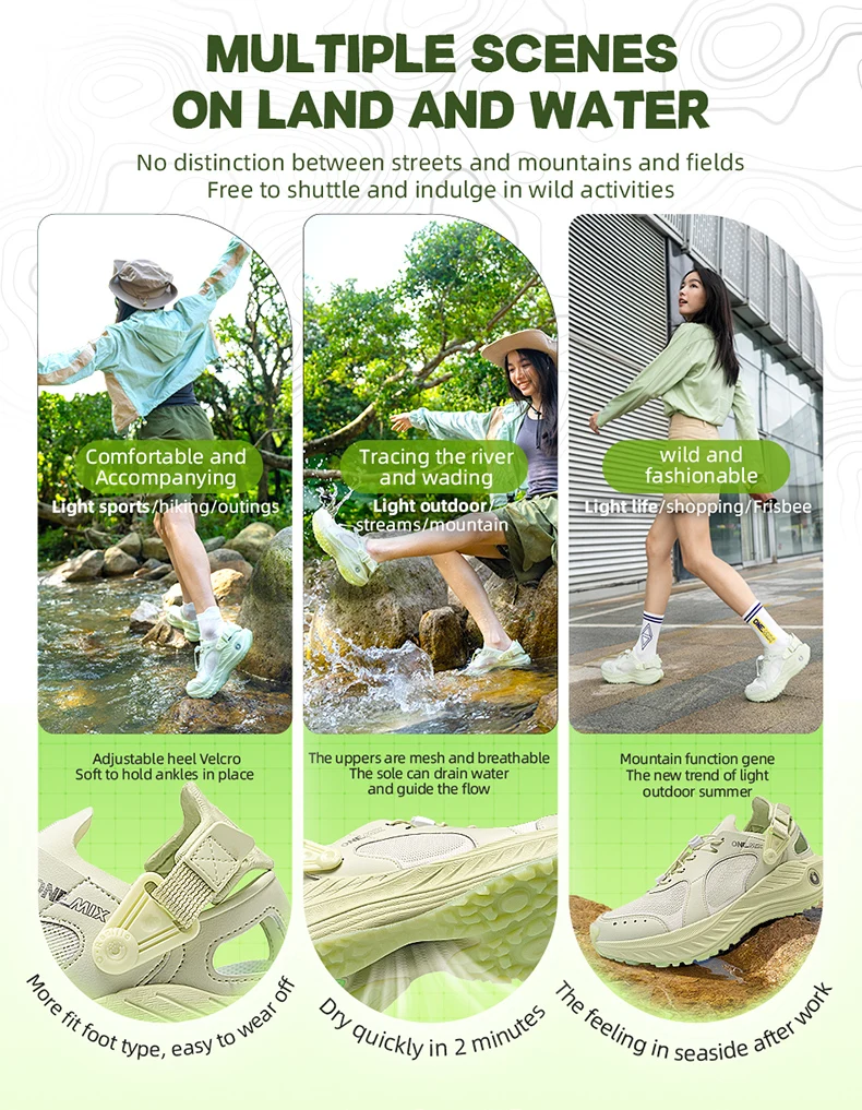 ONEMIX Unisex Summer Breathable Quick Dry Water Shoes Non Slip Outdoor River Trekking Lightweight Walking Sneakers