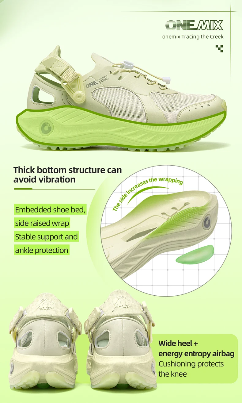 ONEMIX Unisex Summer Breathable Quick Dry Water Shoes Non Slip Outdoor River Trekking Lightweight Walking Sneakers