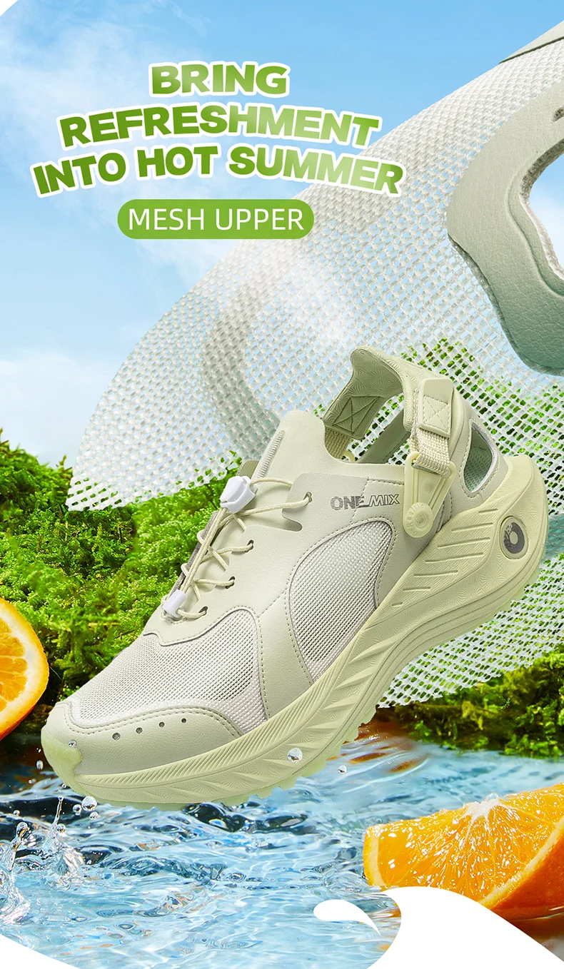 ONEMIX Unisex Summer Breathable Quick Dry Water Shoes Non Slip Outdoor River Trekking Lightweight Walking Sneakers