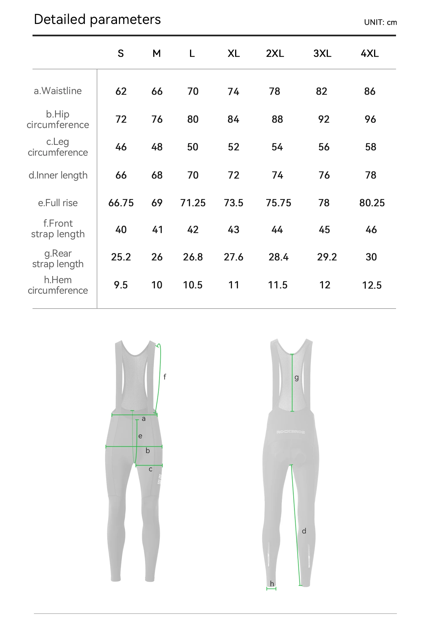 ROCKBROS Cycling Bib Pants Breathable Long Pants Road Bike Pants Bib Tights 3D Cushion Padded Shock Absorption Bicycle Pants