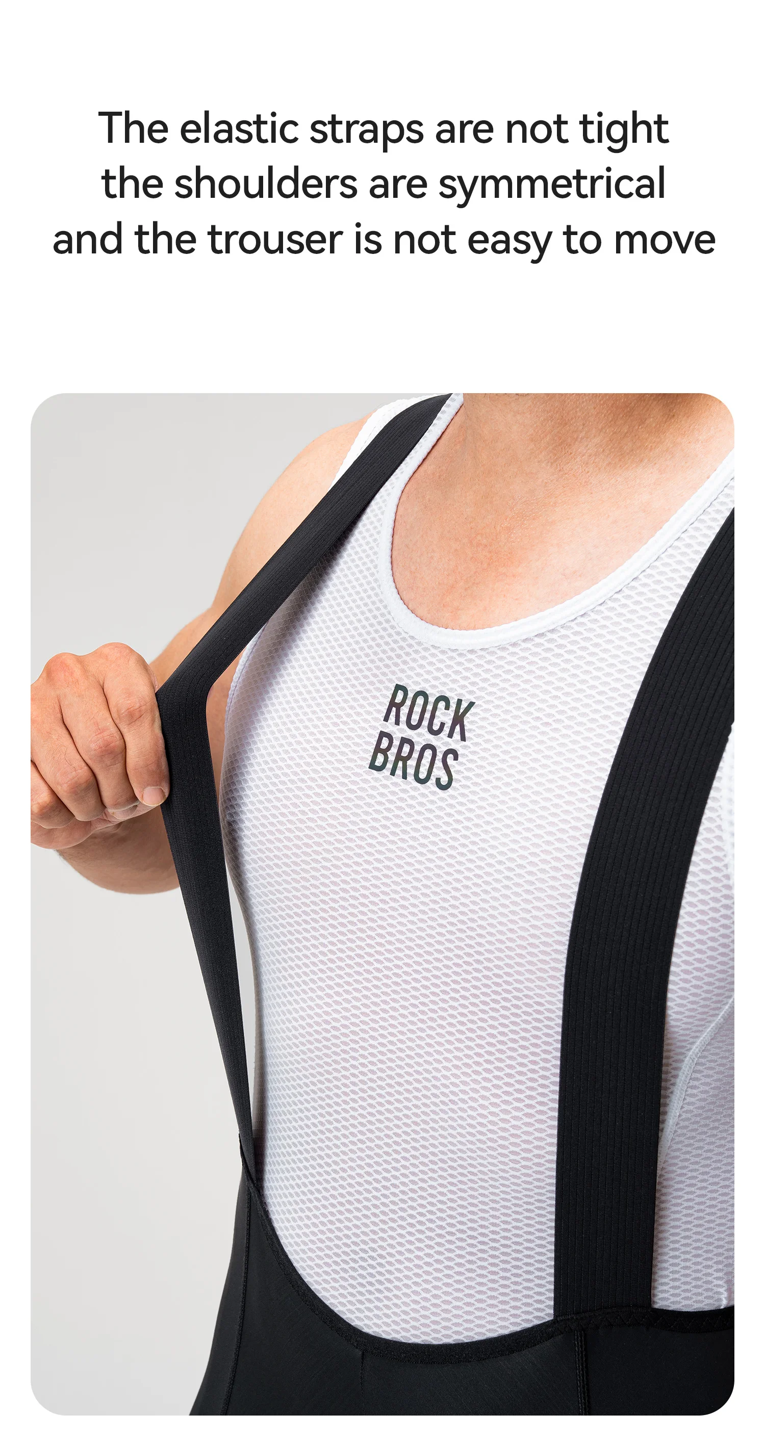 ROCKBROS Cycling Bib Pants Breathable Long Pants Road Bike Pants Bib Tights 3D Cushion Padded Shock Absorption Bicycle Pants