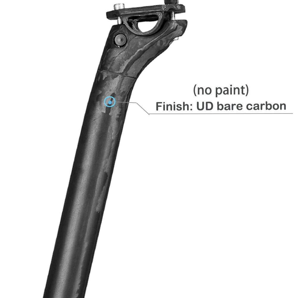 ELITA ONE Carbon Seatpost Offset 20mm MTB/Road Bike Seatpost 27.2/30.9/31.6mm Carbon Bicycle Seat Tube UD Bare Carbon