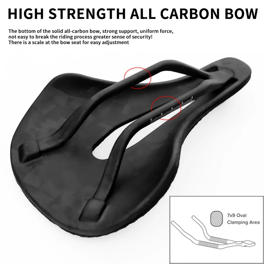 KOCEVLO 3D Printed Carbon Bicycle Saddle for XC Road Gravel MTB Off-Road Bike Cycling Parts 235x140MM