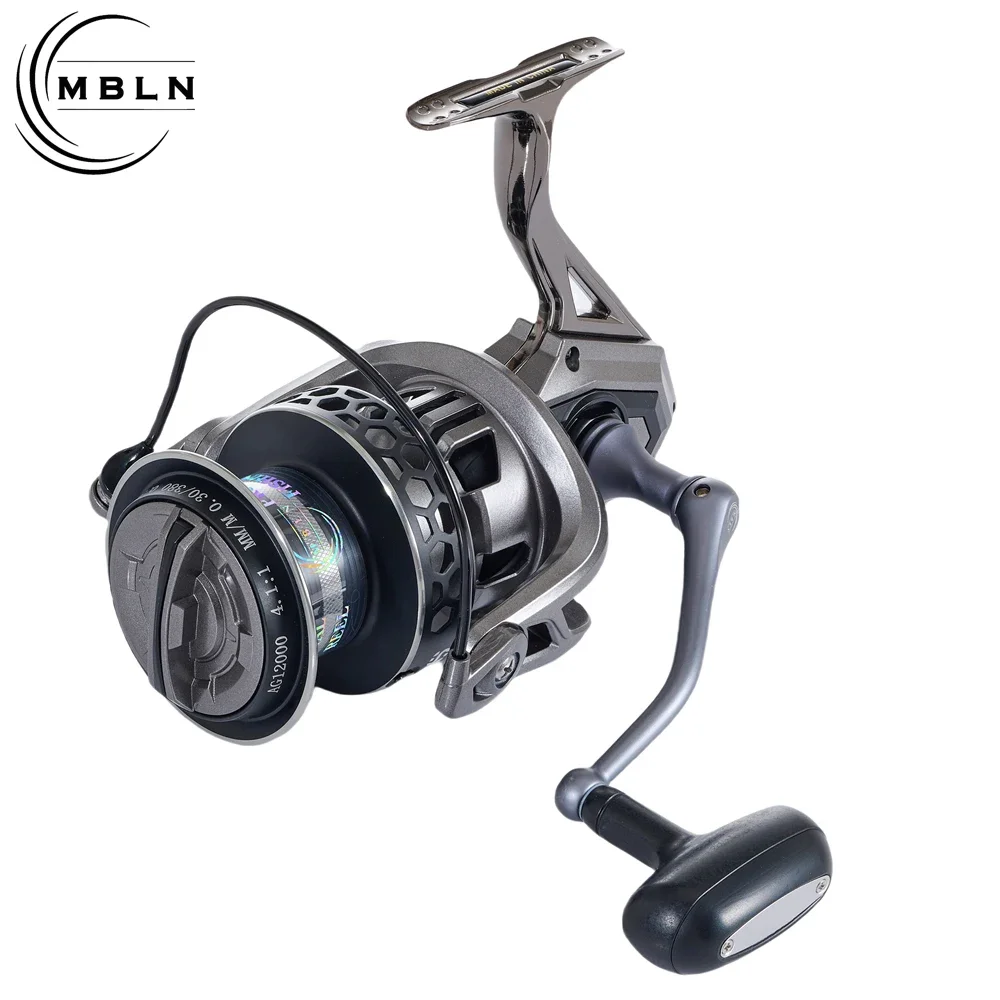 MBLN Brand,8000-12000 Series,Spinning Fishing Reel,Max Drag 30KG,Alloy Spool&Handle&Foot,Steel Screw&Bearing,Sea Boat Fishing