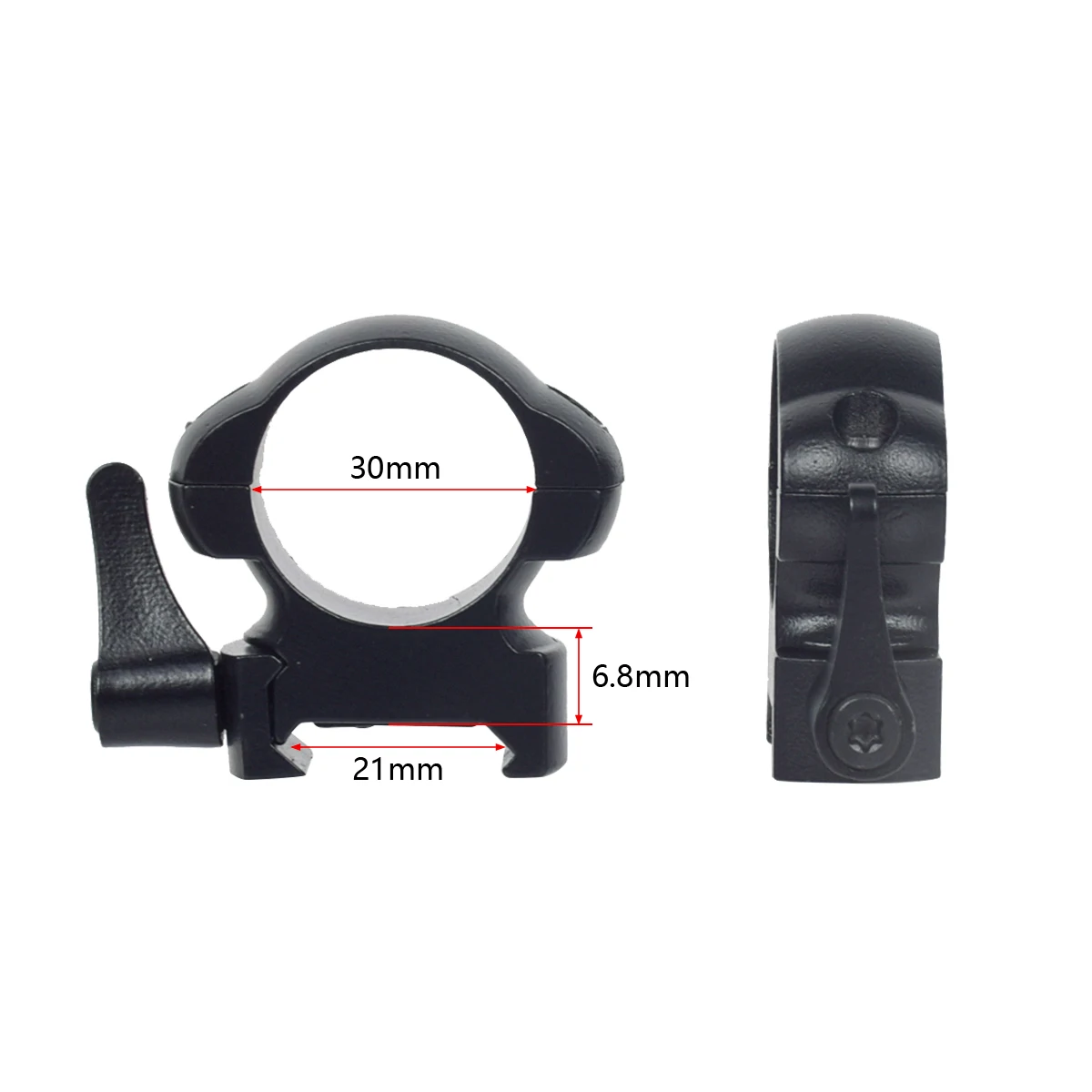 2Pcs QD 1 inch 25.4mm 30mm Tactical Hunting Sight Steel Scope Mount Rings 20mm Picatinny MK Rail R-ifle Scope Accessory
