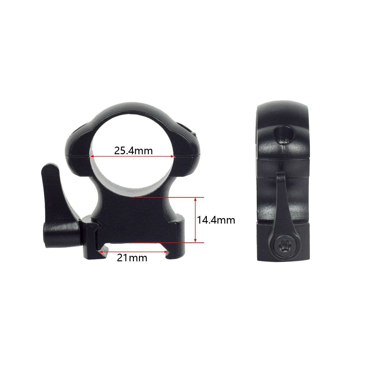 2Pcs QD 1 inch 25.4mm 30mm Tactical Hunting Sight Steel Scope Mount Rings 20mm Picatinny MK Rail R-ifle Scope Accessory