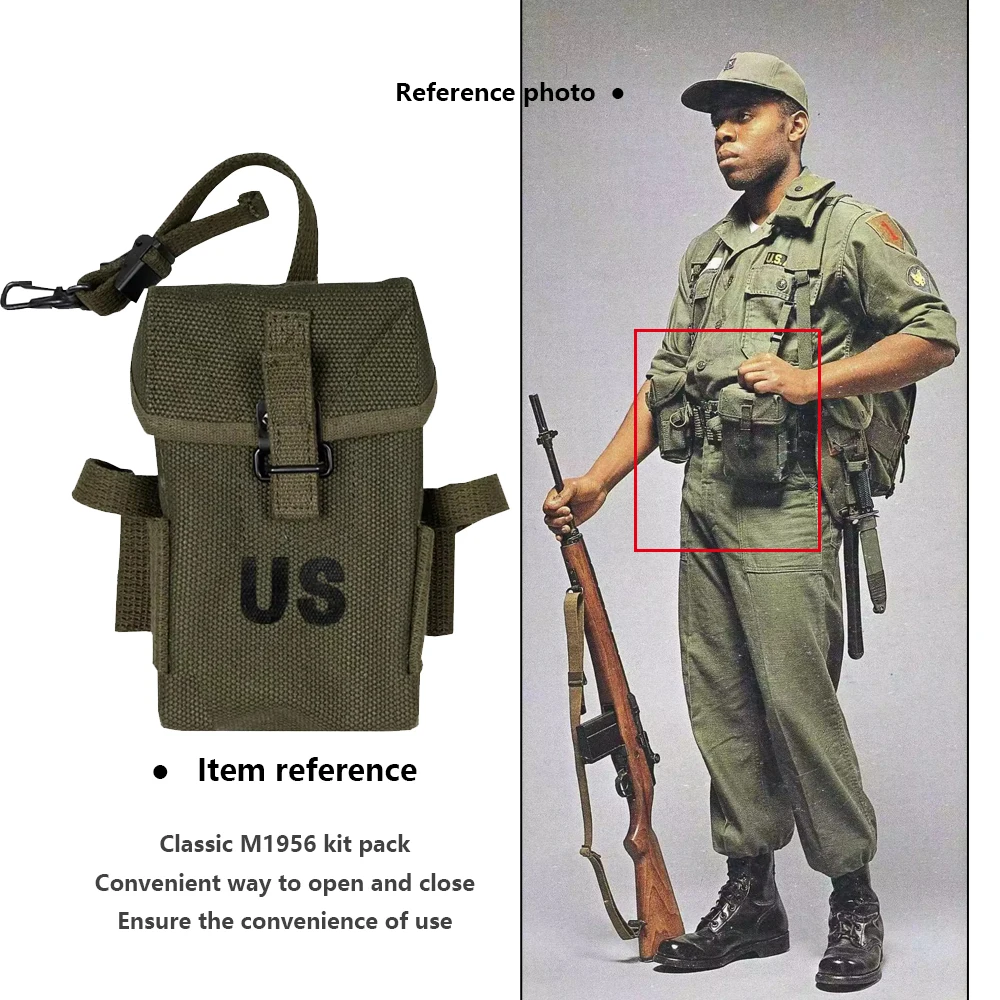 WW2 M1956 Equipment Pack American Soldier Tactical Vietnam War Equipment Combination A Pair Retro M1956 Pack