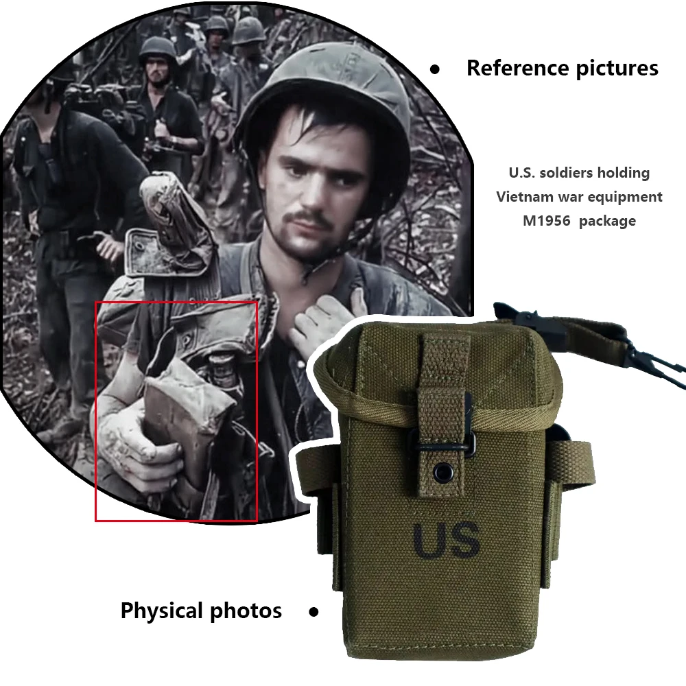 WW2 M1956 Equipment Pack American Soldier Tactical Vietnam War Equipment Combination A Pair Retro M1956 Pack