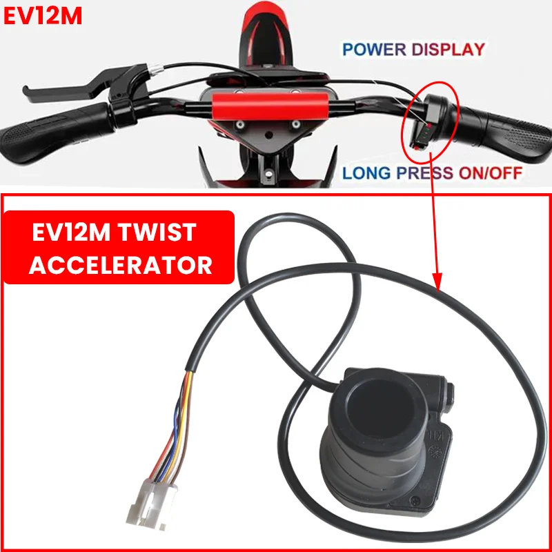 Original Evercorss EV12M Twist Accelerator 36V Throttle for EV12M Electric Kid Motorcycle