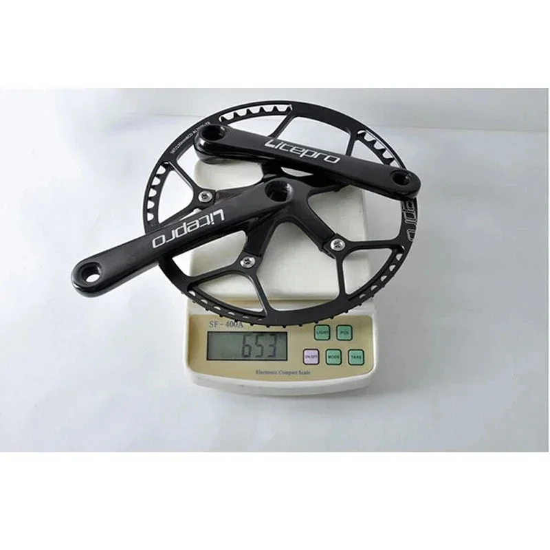 Litepro 130BCD Bicycle Crankset Aluminum Alloy Folding Bike Crankset 45T 47T 53T 56T 58T 130 BCD Road Bike Crank Set
