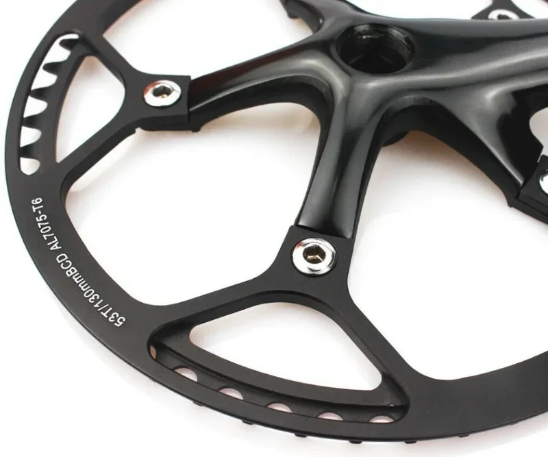 Litepro 130BCD Bicycle Crankset Aluminum Alloy Folding Bike Crankset 45T 47T 53T 56T 58T 130 BCD Road Bike Crank Set