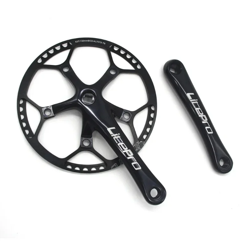 Litepro 130BCD Bicycle Crankset Aluminum Alloy Folding Bike Crankset 45T 47T 53T 56T 58T 130 BCD Road Bike Crank Set