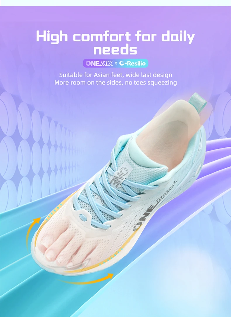 ONEMIX New O-Resilio Running Shoes for Men Lifestyle Jogging Shoes Lightweight Wearable Leisure Sneakers Outdoor Sports Shoes