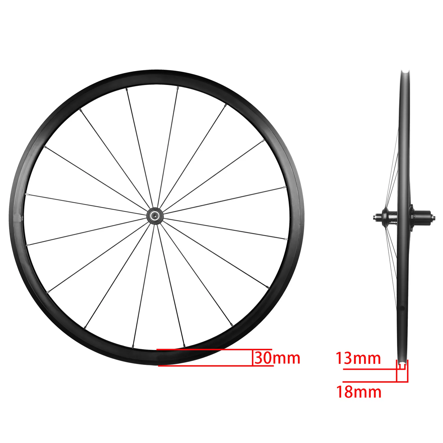 NO LOGO 700C ultra-light carbon fiber tube HUB 120 ring road bike wheel V brake double aluminum alloy depth 30/40/50mm wheelset