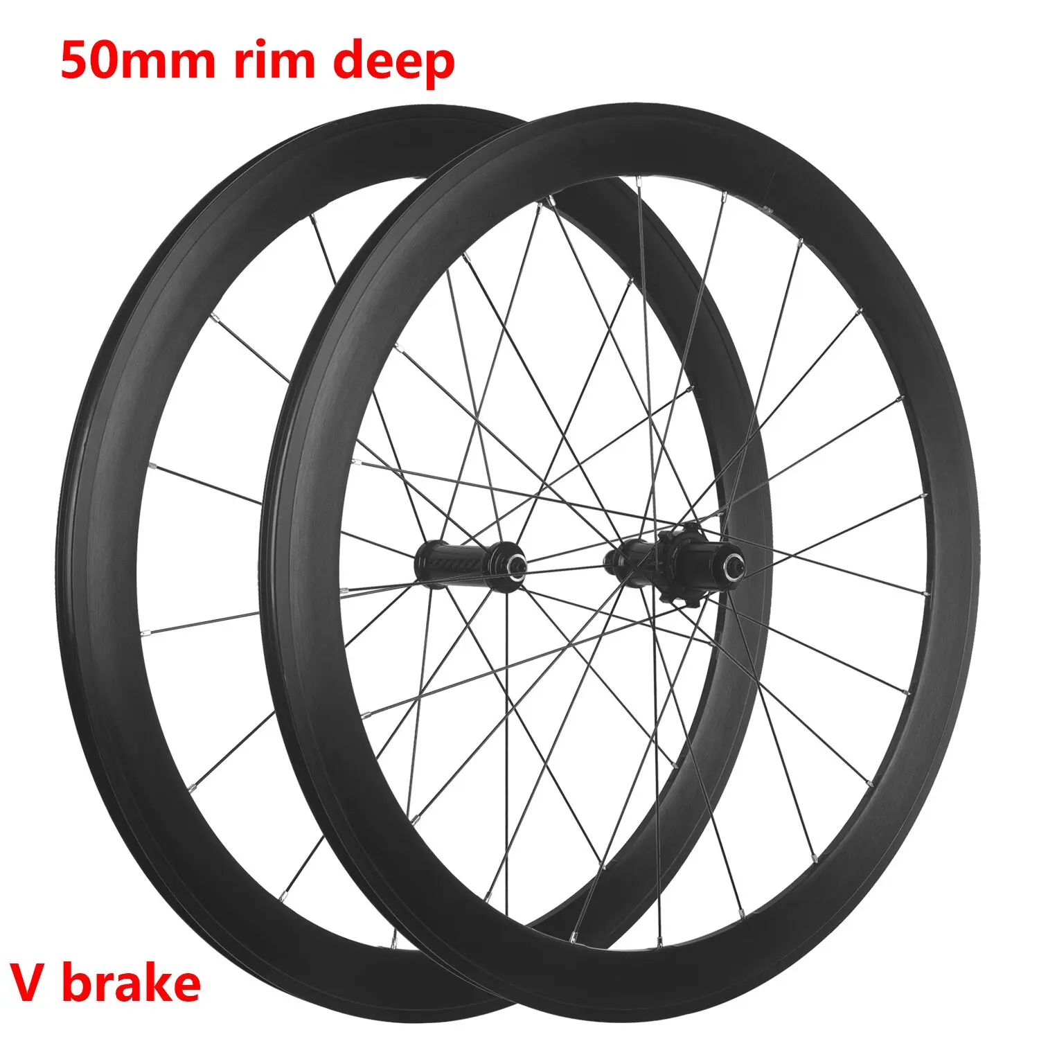 NO LOGO 700C ultra-light carbon fiber tube HUB 120 ring road bike wheel V brake double aluminum alloy depth 30/40/50mm wheelset