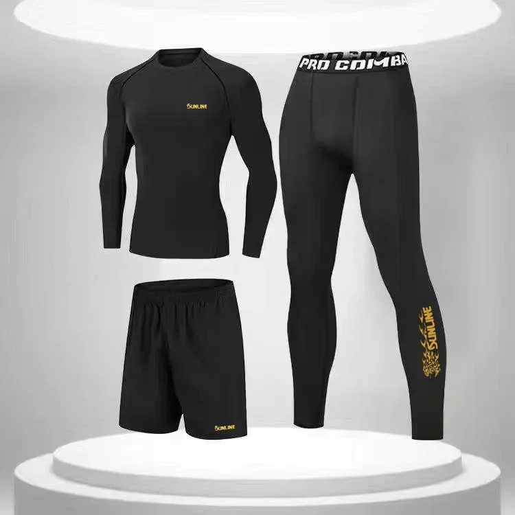 Sun Protection Competition Suit for Men, Fishing Clothing Set , High Resilience, Summer Fishing Shirt , New, 5 Pcs Set