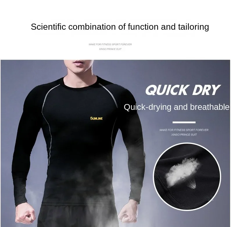 Sun Protection Competition Suit for Men, Fishing Clothing Set , High Resilience, Summer Fishing Shirt , New, 5 Pcs Set