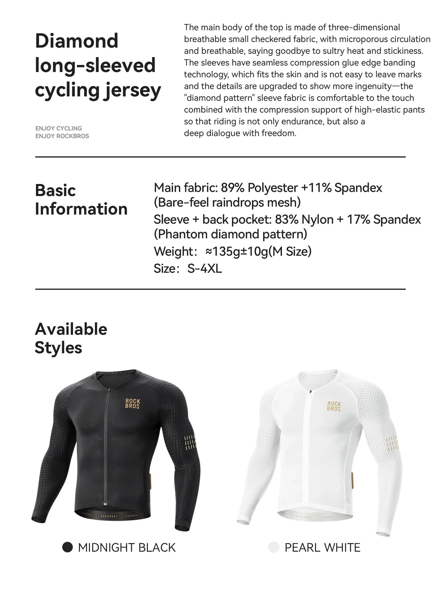 ROCKBROS Men's Bicycle Jackets Summer Long Sleeves Top Cycling Jerseys Male Breathable Quick Dry Sports MTB Road Bike Jacket