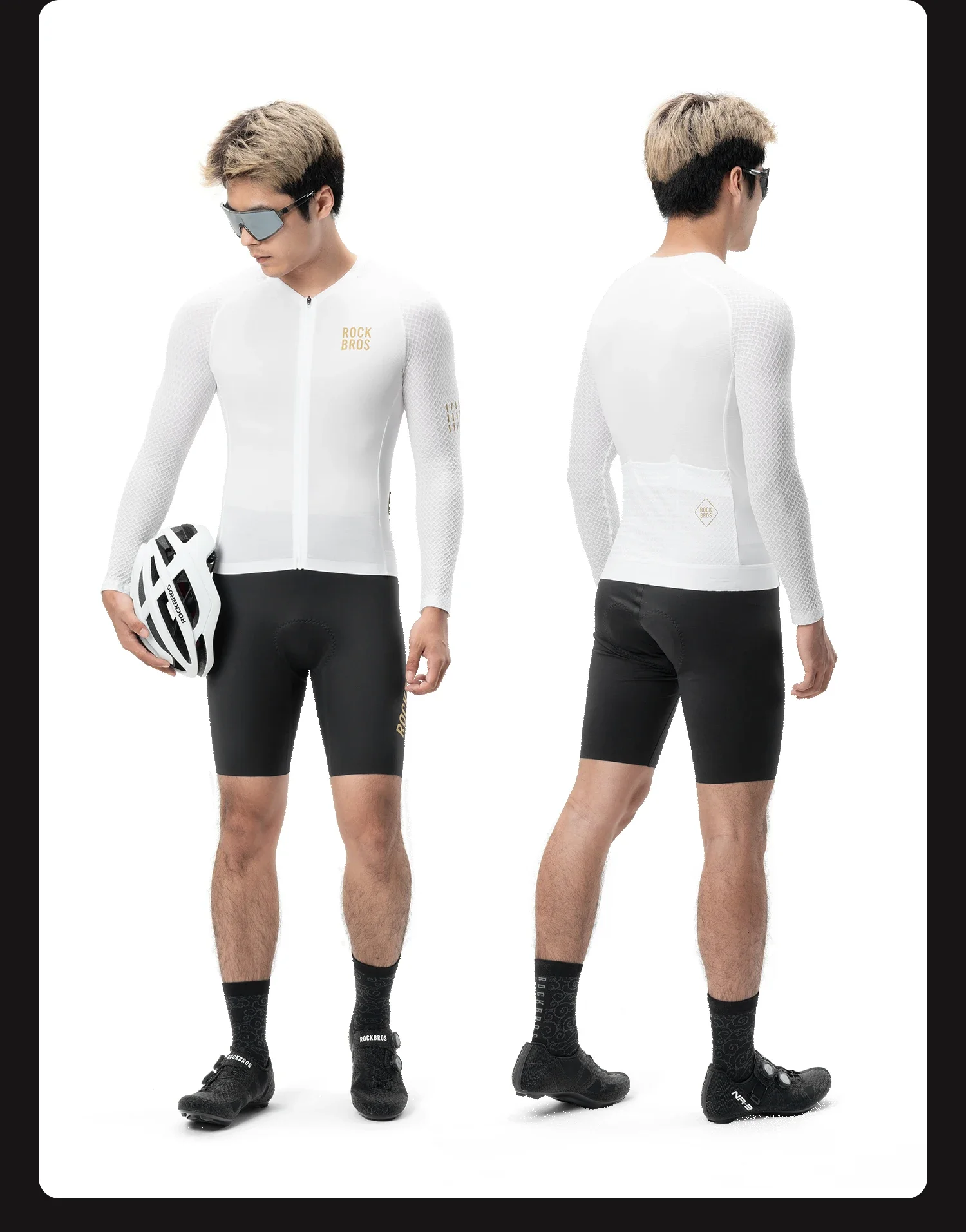 ROCKBROS Men's Bicycle Jackets Summer Long Sleeves Top Cycling Jerseys Male Breathable Quick Dry Sports MTB Road Bike Jacket