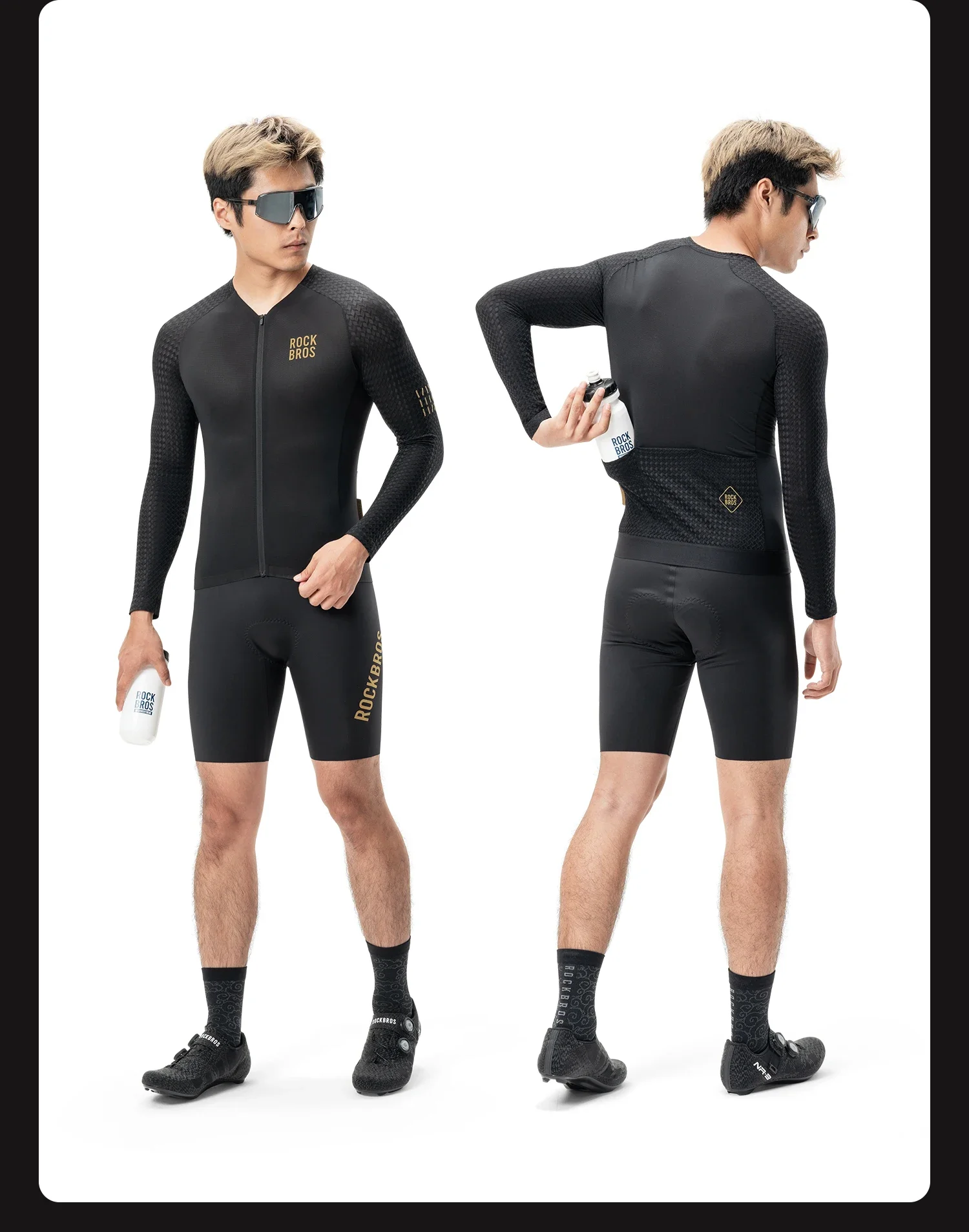 ROCKBROS Men's Bicycle Jackets Summer Long Sleeves Top Cycling Jerseys Male Breathable Quick Dry Sports MTB Road Bike Jacket