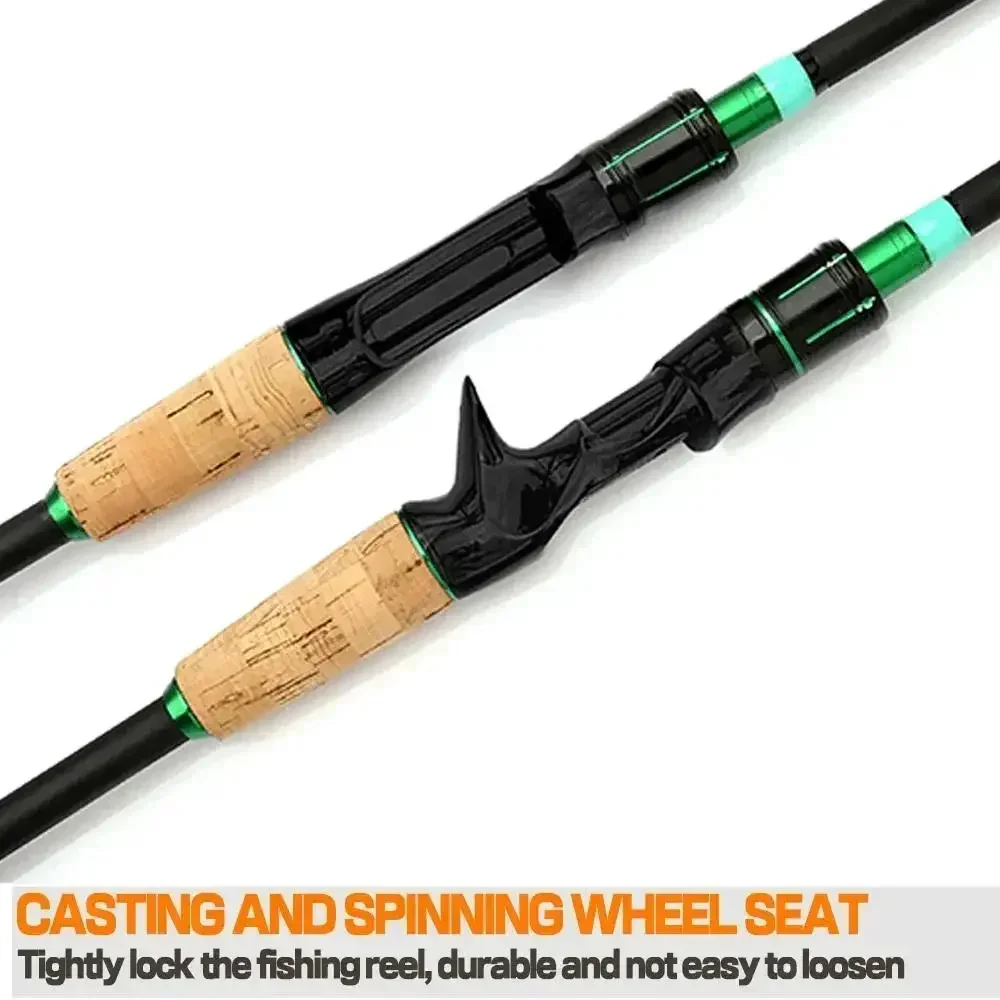 NEW Short Fishing Rod Reel Combo Set Spinning Lure Casting Rods 1.8m-2.1m 4/5Section 212g Baitcasting Reel Jigging Max Drag 10kg