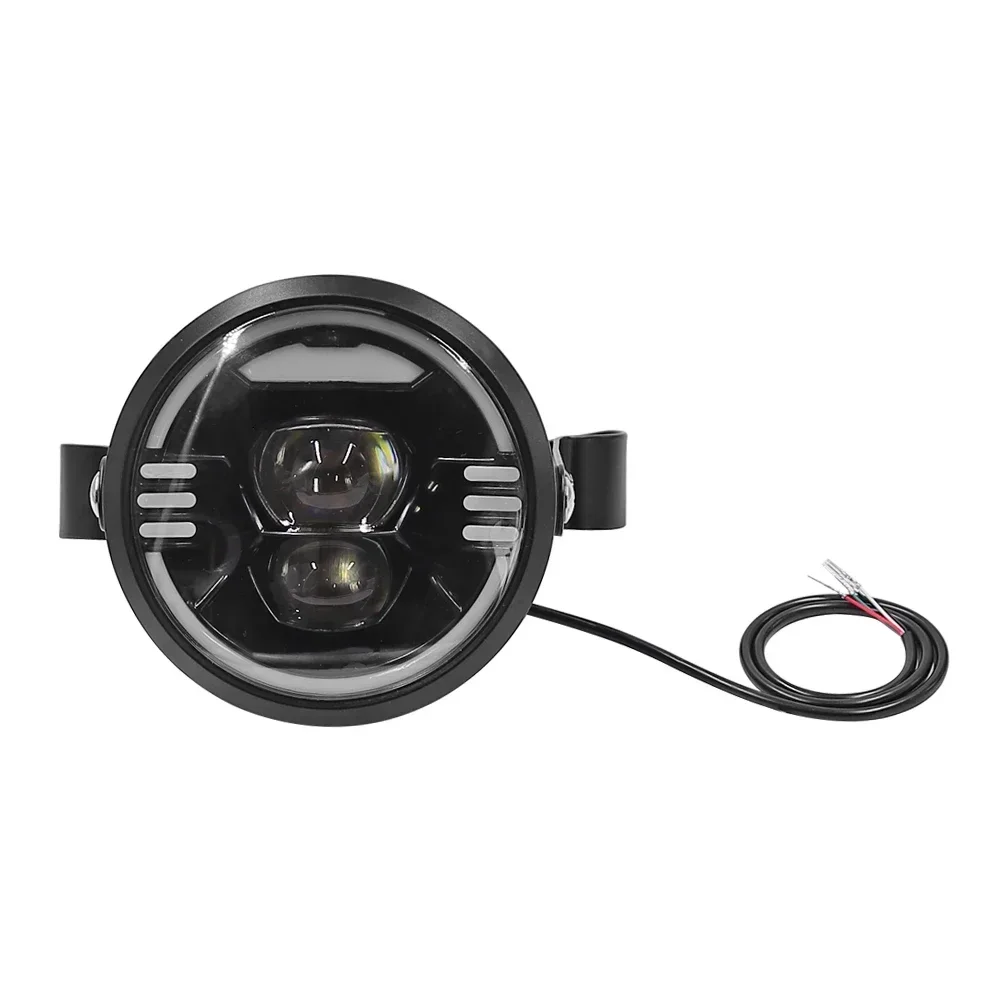 For Electric Scooter Headlamp Low Beam High Beam 48V LED Headlight Front Light Waterproof Flashlight Accessories Part