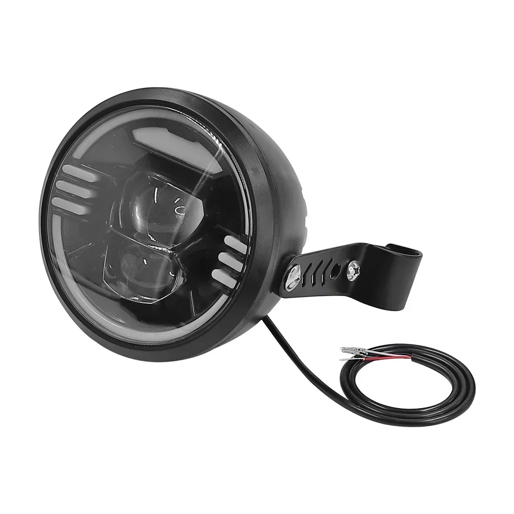 For Electric Scooter Headlamp Low Beam High Beam 48V LED Headlight Front Light Waterproof Flashlight Accessories Part