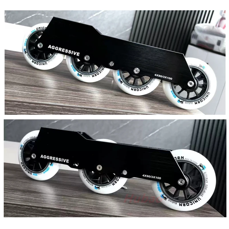 Roller Skate Rack 3*90/100/110/125mm 4*90/100/110mm 5*76mm Speed Skating Skates 3/4/5 Wheels Aluminum Skate Base Frame Bracket