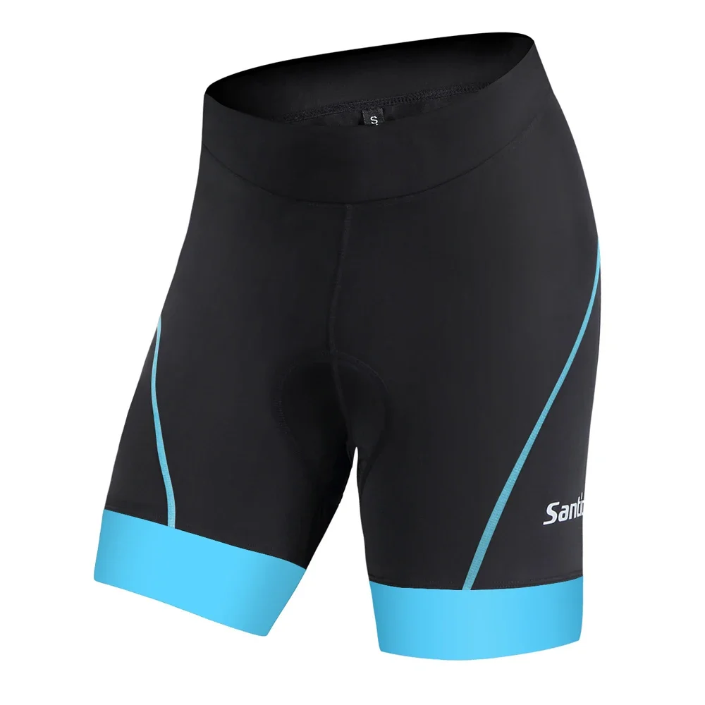 Santic Women's Biker Shorts 4D Padded Cycling Bicycle Shorts Breathable Reflective MTB Mountain Road Bike Sport Pants US/EU Size