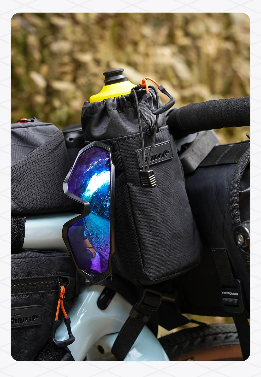 Rhinowalk Bicycle Water Bottle Bag, City Commuter Cycling Bag Bike Cycling Water Bottle Carrier Bike Bottle Holder