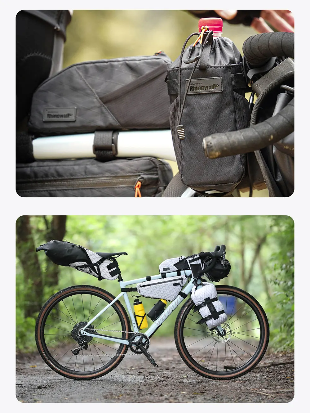 Rhinowalk Bicycle Water Bottle Bag, City Commuter Cycling Bag Bike Cycling Water Bottle Carrier Bike Bottle Holder