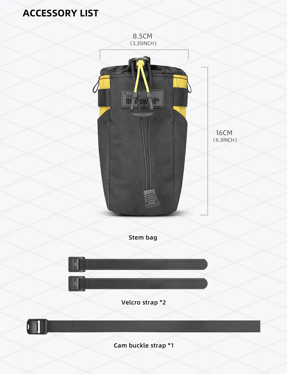 Rhinowalk Bicycle Water Bottle Bag, City Commuter Cycling Bag Bike Cycling Water Bottle Carrier Bike Bottle Holder