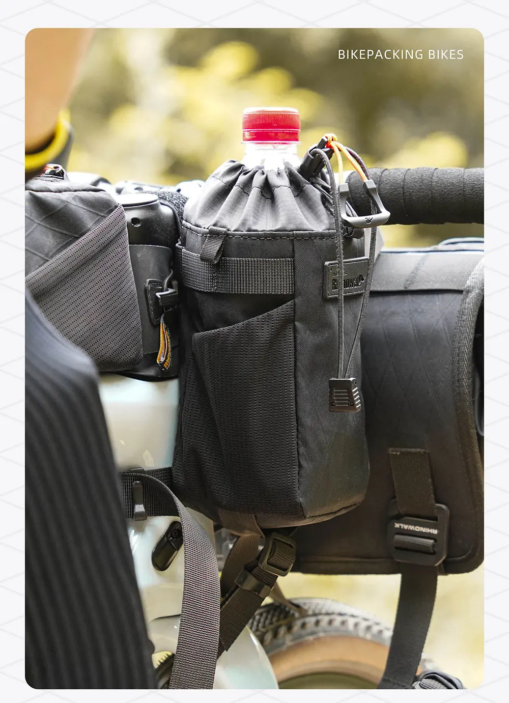 Rhinowalk Bicycle Water Bottle Bag, City Commuter Cycling Bag Bike Cycling Water Bottle Carrier Bike Bottle Holder