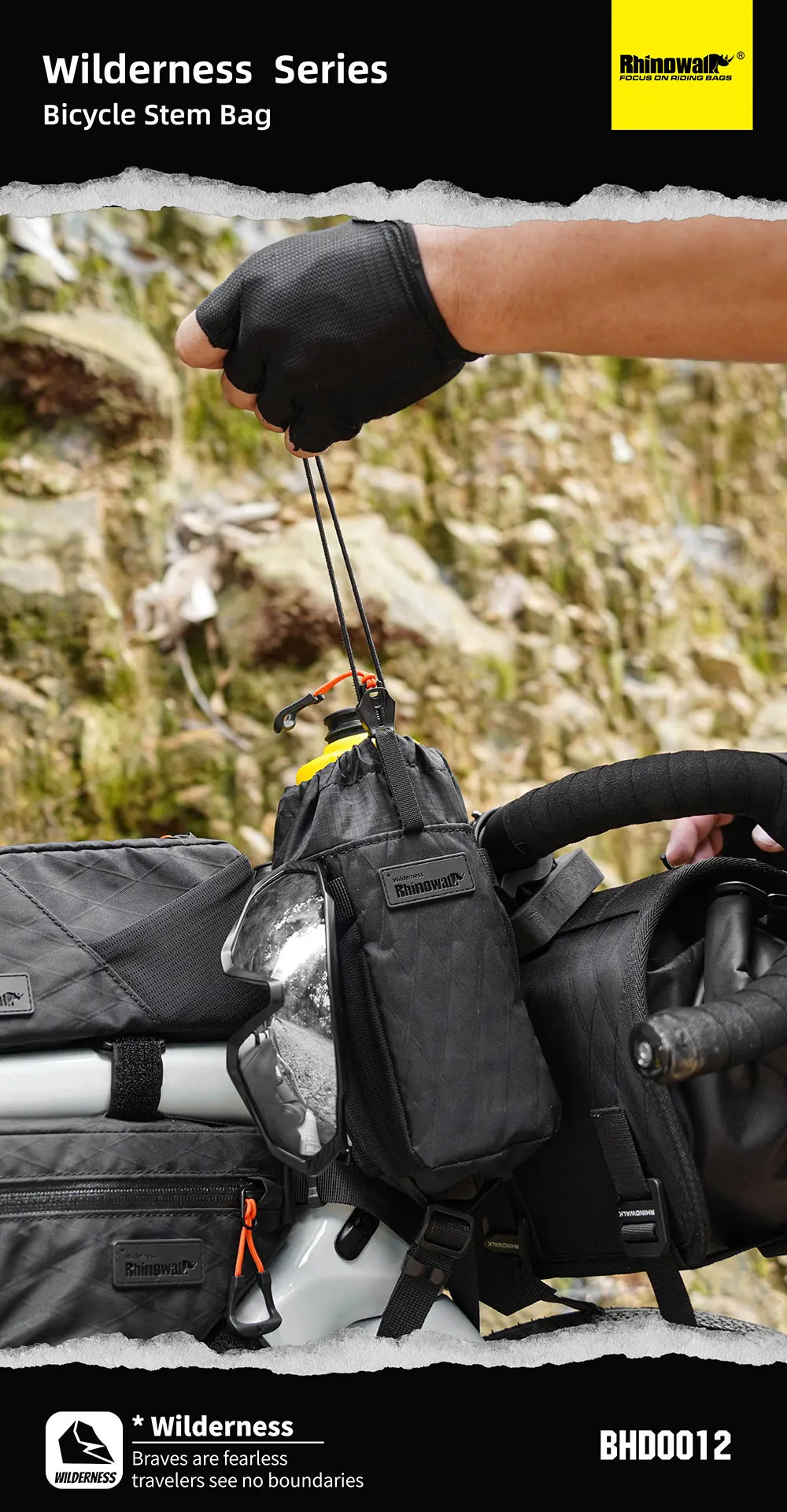 Rhinowalk Bicycle Water Bottle Bag, City Commuter Cycling Bag Bike Cycling Water Bottle Carrier Bike Bottle Holder