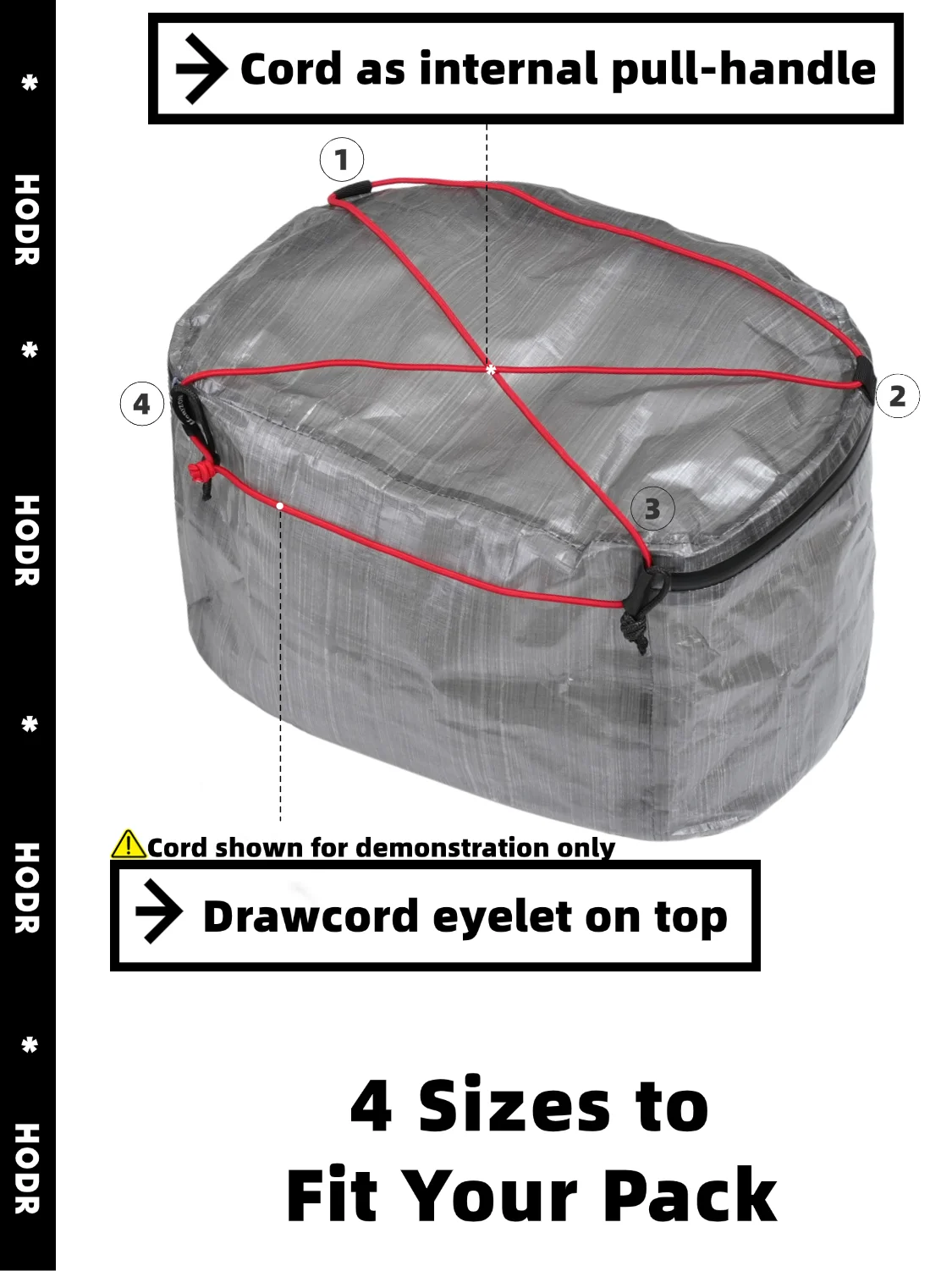 [HODR] STASHLITE Packing Pods Ultralight Dyneema™ 1.6 Oz Waterproof Stuff Sack Cuben Fiber DCF Organizer Pouch for Backpacking