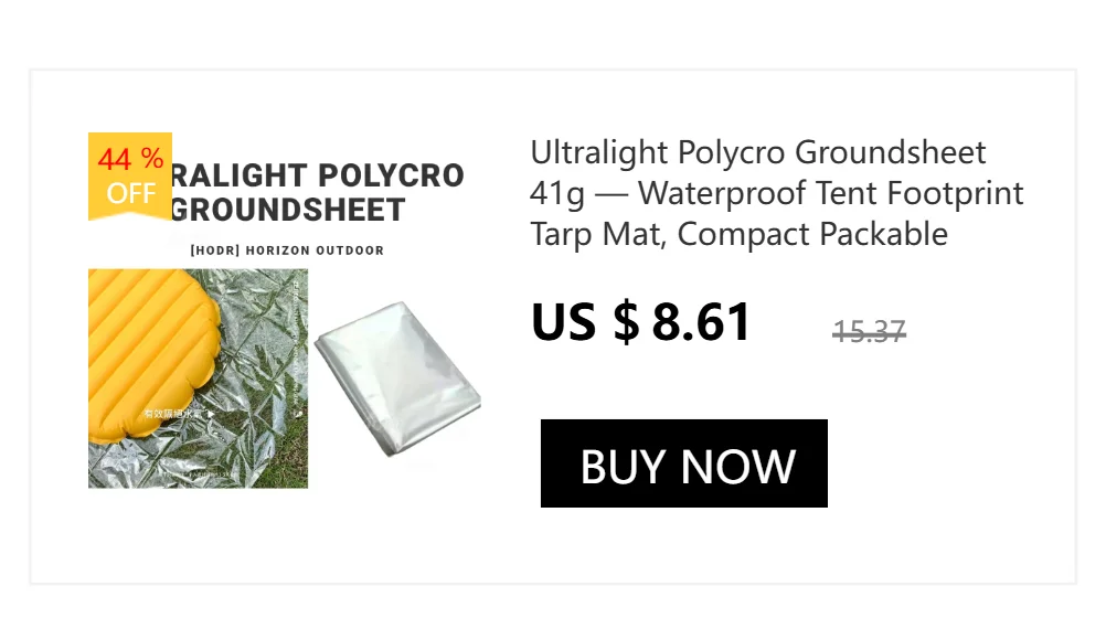 [HODR] STASHLITE Packing Pods Ultralight Dyneema™ 1.6 Oz Waterproof Stuff Sack Cuben Fiber DCF Organizer Pouch for Backpacking