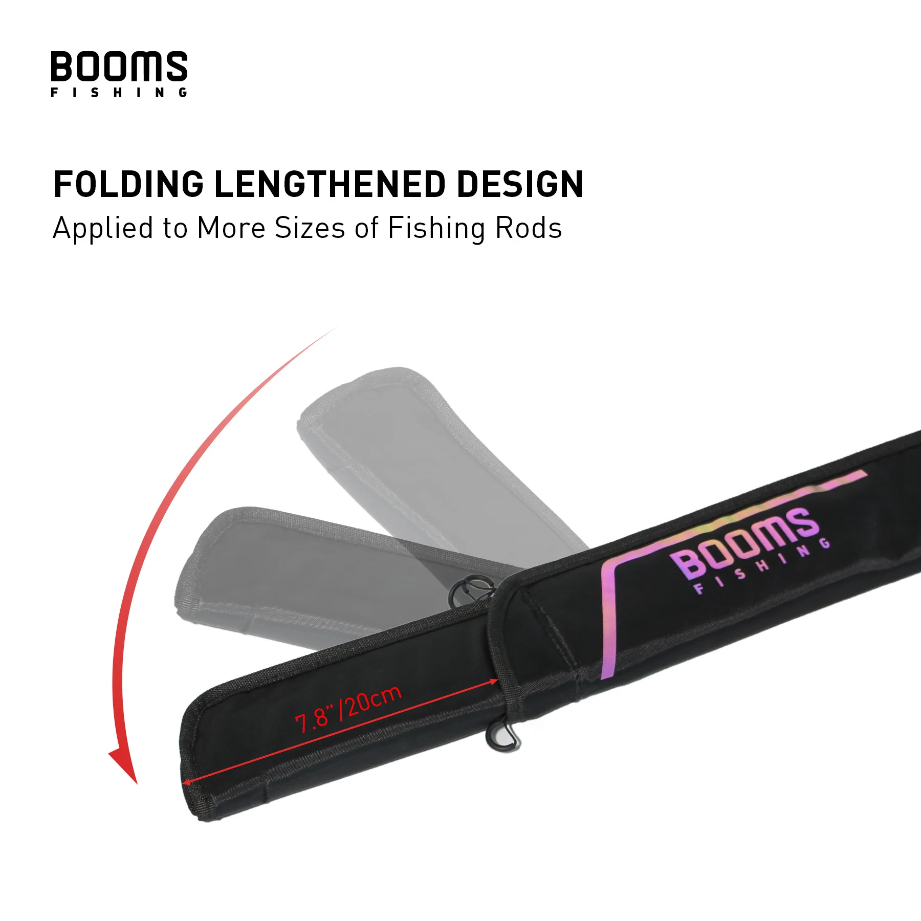 Booms Fishing PB3 Fishing Rod Bag Pole Storage Case 130 cm to 215 cm Folding Apply Fishing Tools Reel Rods Bags Cases