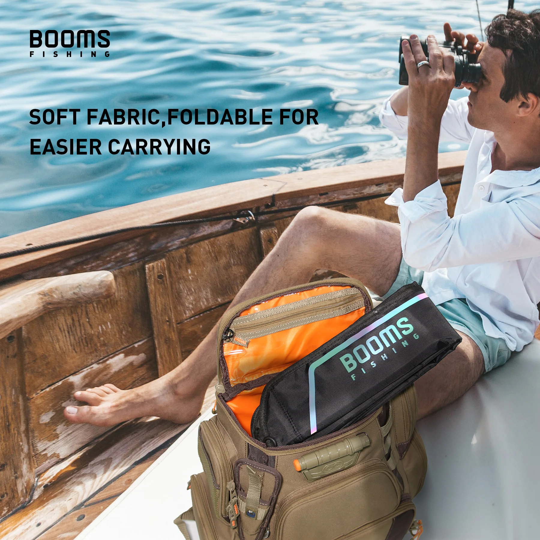 Booms Fishing PB3 Fishing Rod Bag Pole Storage Case 130 cm to 215 cm Folding Apply Fishing Tools Reel Rods Bags Cases