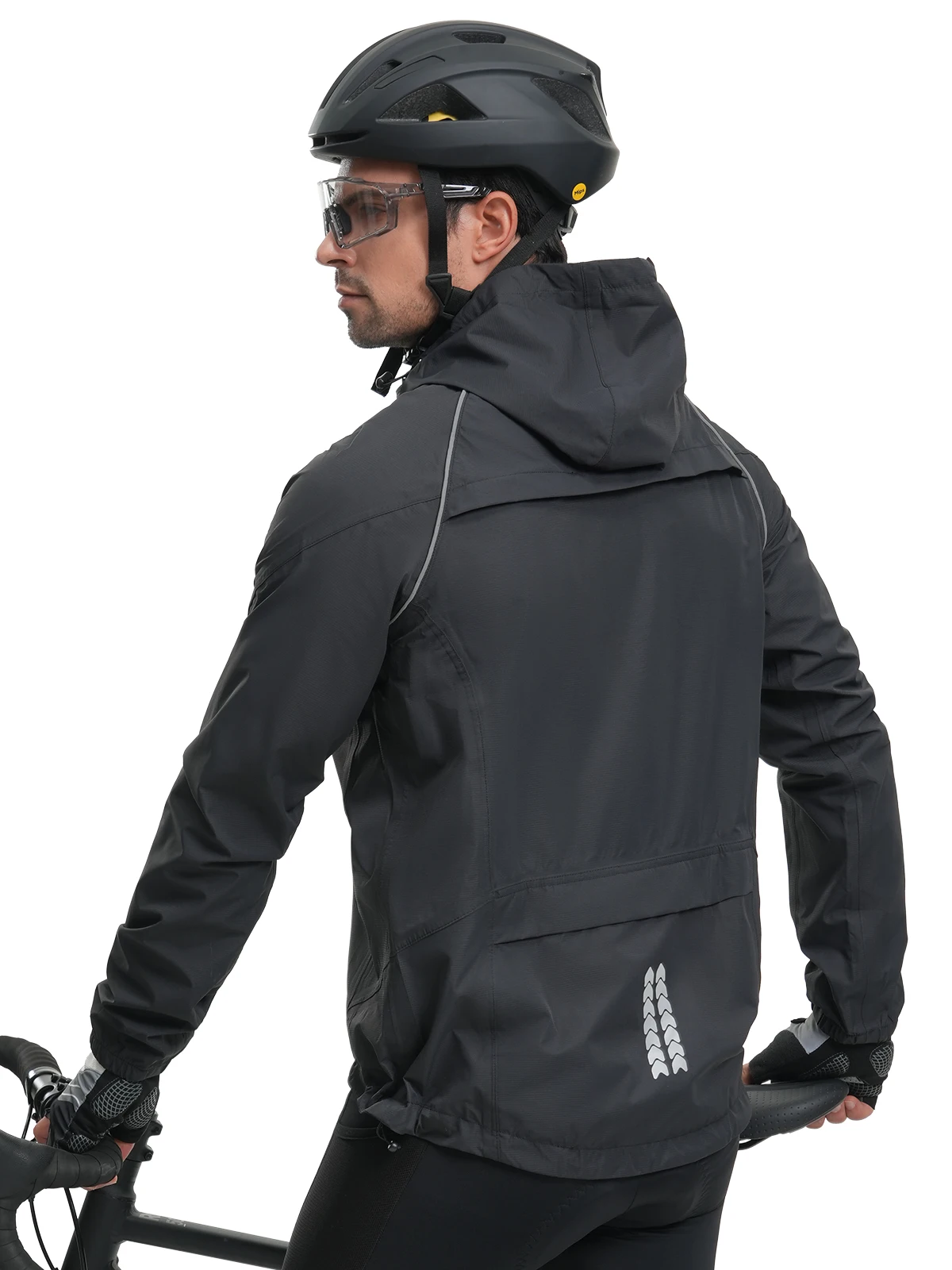 BERGRISAR Waterproof Running Cycling Jacket for Men Breathable Bike Rain Jacket Bicycle Coat Clothing Windbreaker