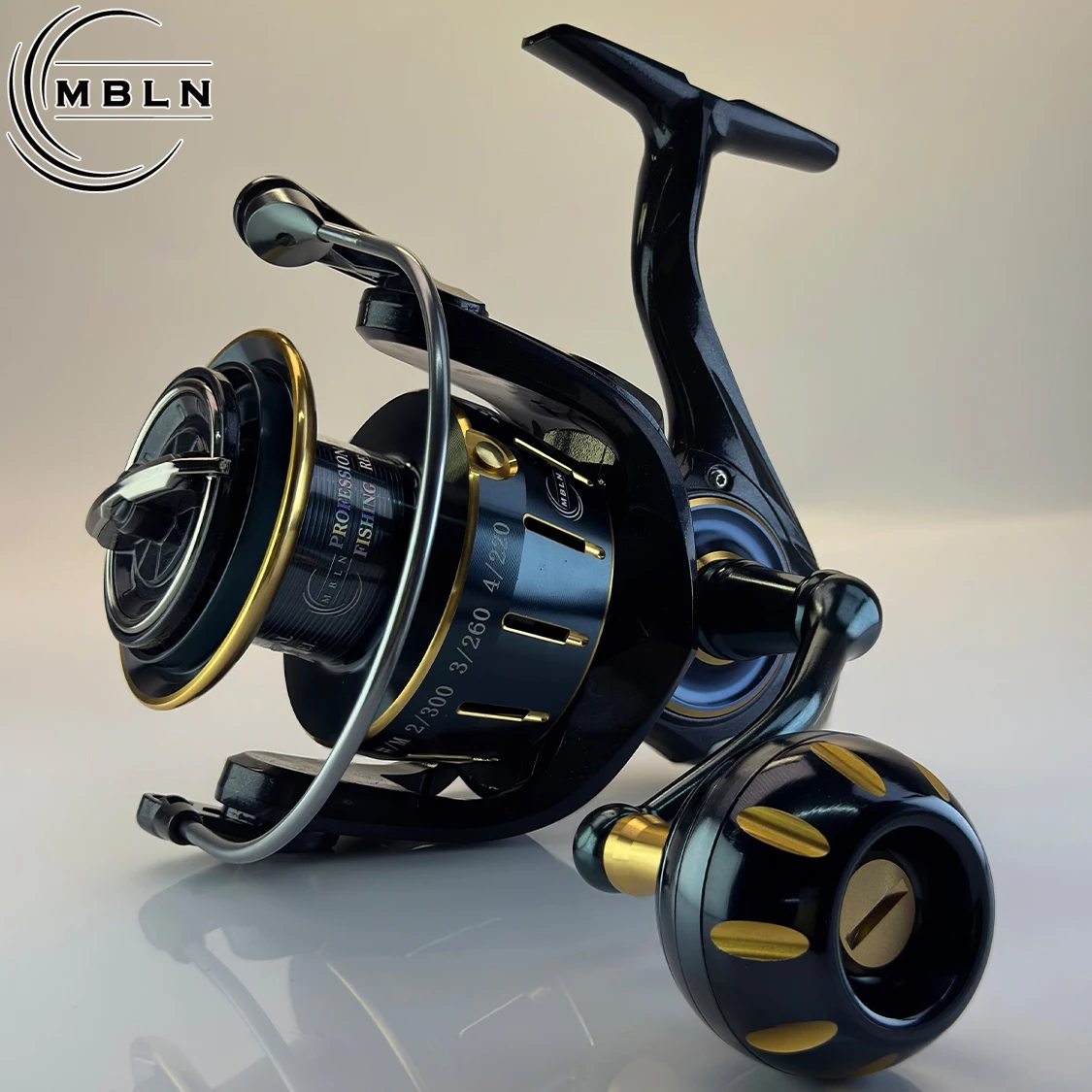 MBLN 1pc Spinning Fishing Reel, 5.1:1 Gear Ratio, 5+1 Bearings, Aluminum Spool, Gap-Free, Metal Handle, Strong Stainless Shaft