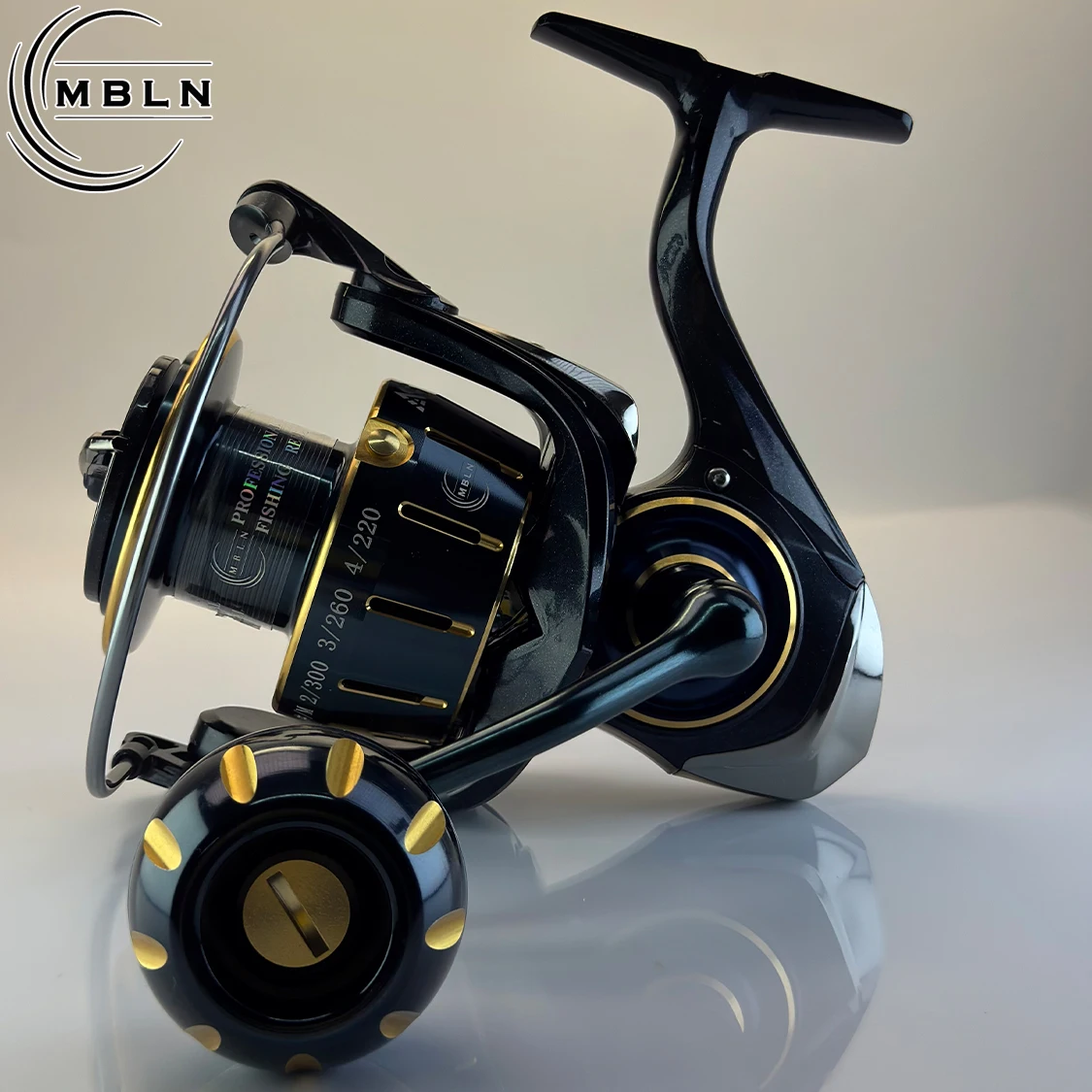 MBLN 1pc Spinning Fishing Reel, 5.1:1 Gear Ratio, 5+1 Bearings, Aluminum Spool, Gap-Free, Metal Handle, Strong Stainless Shaft