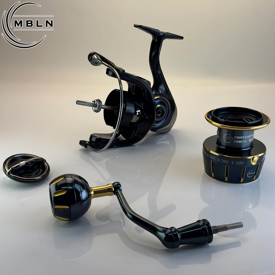 MBLN 1pc Spinning Fishing Reel, 5.1:1 Gear Ratio, 5+1 Bearings, Aluminum Spool, Gap-Free, Metal Handle, Strong Stainless Shaft