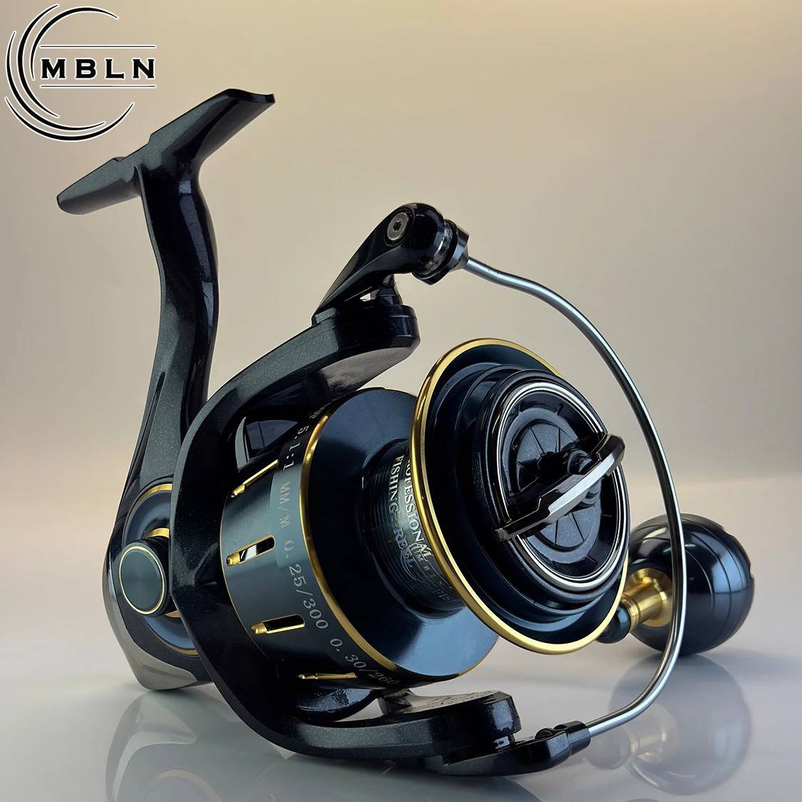 MBLN 1pc Spinning Fishing Reel, 5.1:1 Gear Ratio, 5+1 Bearings, Aluminum Spool, Gap-Free, Metal Handle, Strong Stainless Shaft