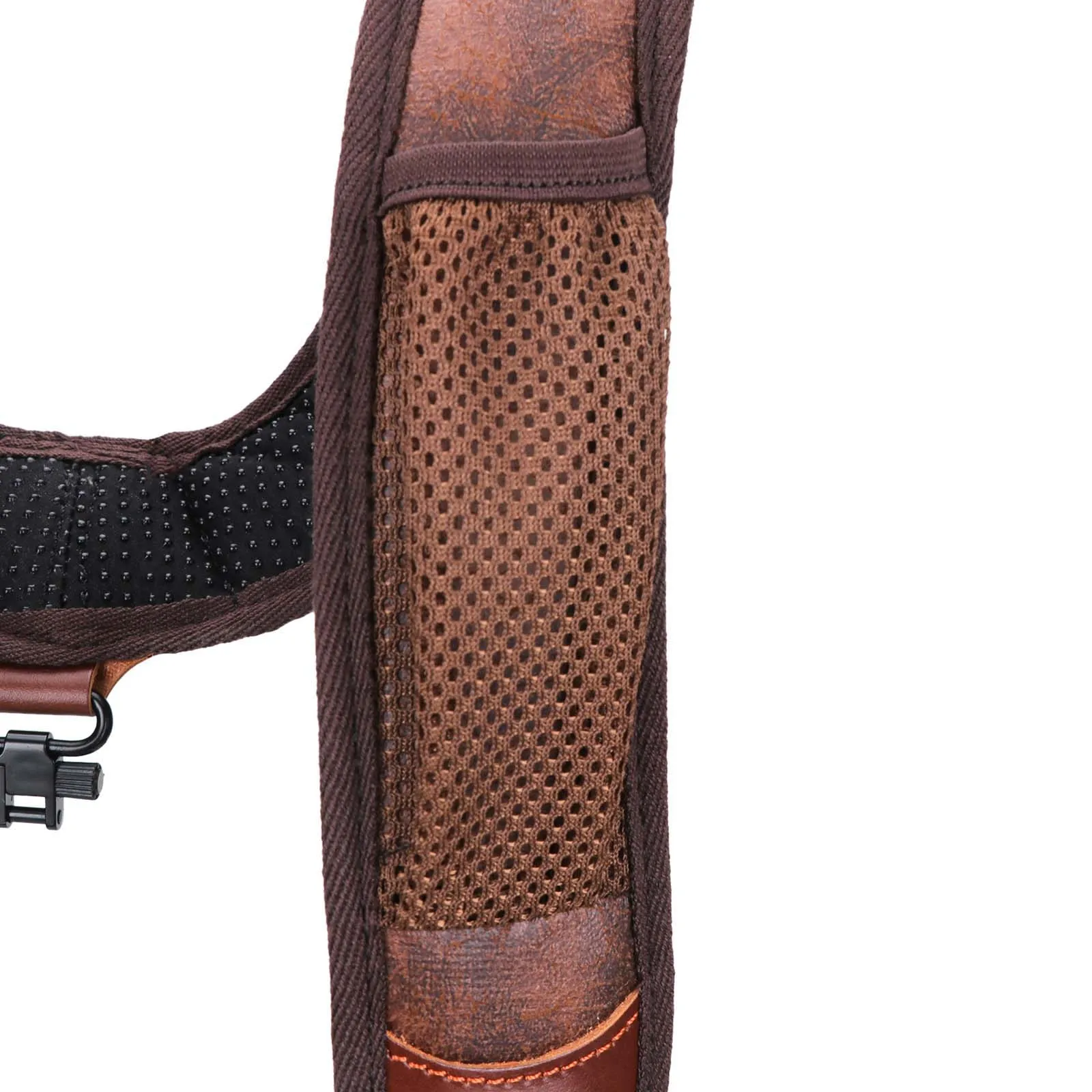 Tourbon Hunting Accessories Gun Double Shoulder Strap Rifle Carry Strap Padded Neoprene Rubberized Non-slip Brown