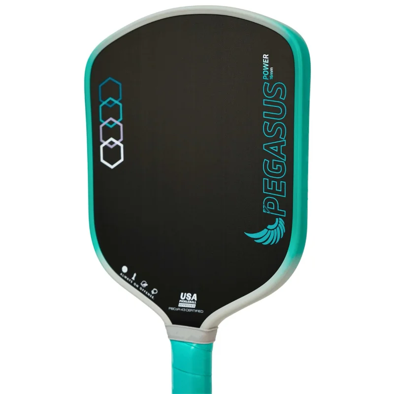 PEGASUS 16MM Pickleball Paddle, T700 Carbon Fiber Textured Surface, Polyer Honeycomb Core, Wide-body Paddle, Enhanced Power&Spin